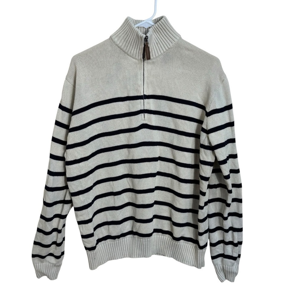 BRANDY MELVILLE Aleah Zip Oversize Sweater OneSize nautical coastal